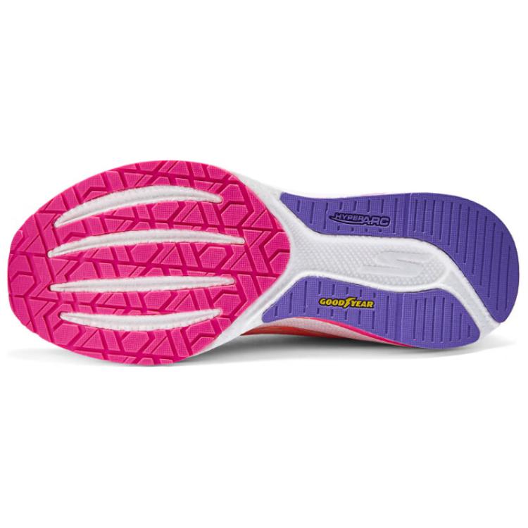 Skechers Go Run Razor 4 Comfortable Versatile Cushioning Support Low Top Casual Running Shoes Women Sneaker Pink White 172075-CRMT