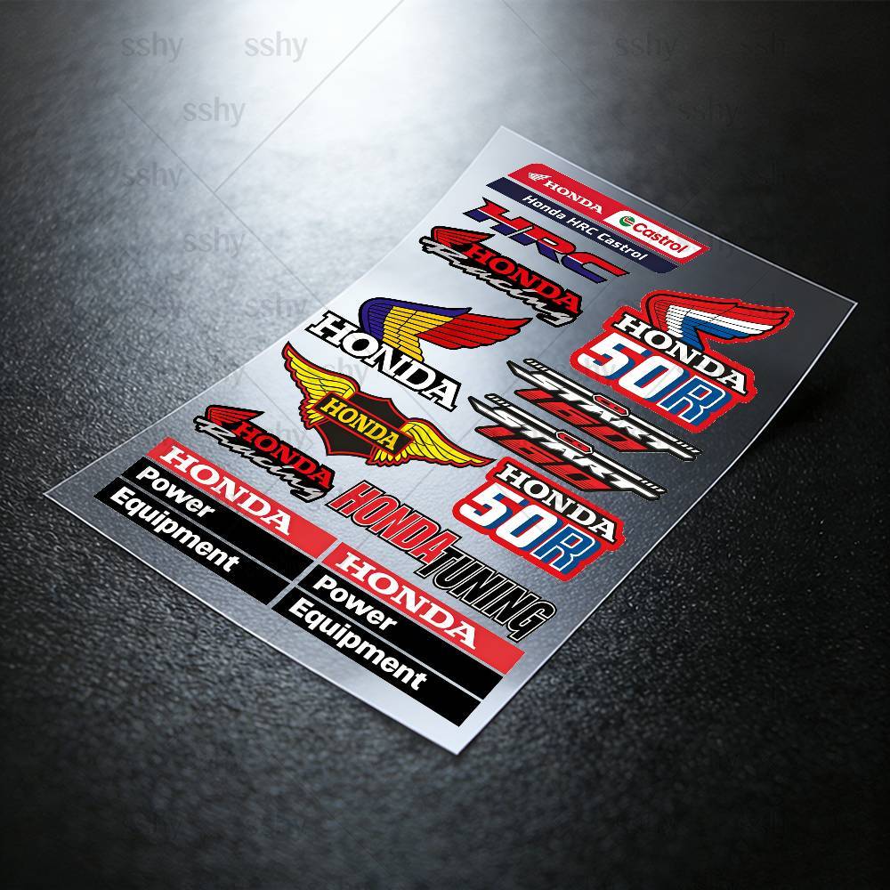 ARA1 For HONDA Reflective Motorcycle Stickers, 3M Safety Warning At Night In the Dark Scooter Helmets