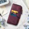 Stylish Women Leisure Long Purse Card Holders Miami Beach Printed Portable Multi Slot Money Wallet Fashion Simple Daily Use Small Bag