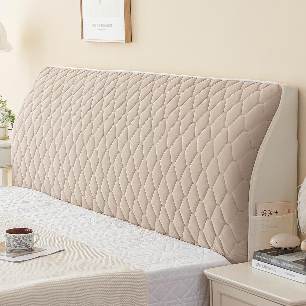 Verdickte Bettkopfabdeckung Nordische Weiche Kopfteilabdeckungen Einfarbige Waschbare Bettkopfabdeckung Schlafzimmer Rückenlehne Staubschutzabdeckung