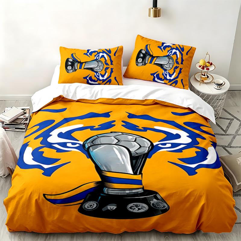 Club Tigres UANL 3pc Set Perfect for Bedroom Use Comfortable Bedding Set Includes a Duvet Cover and Two Pillowcases Ideal Birthday or Christmas Gift