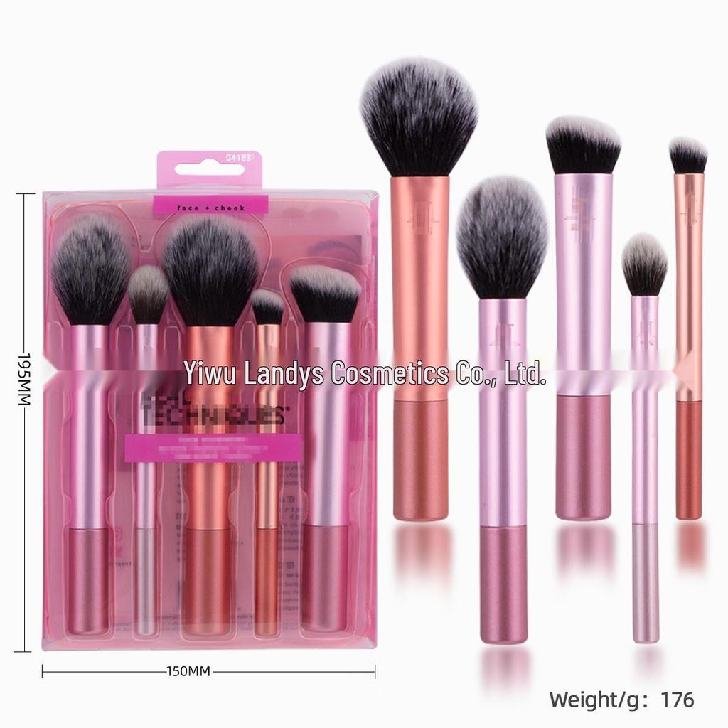 RT Series Makeup Brush & Sponge Set: Blending & Eyeshadow Brushes with Beauty Sponge