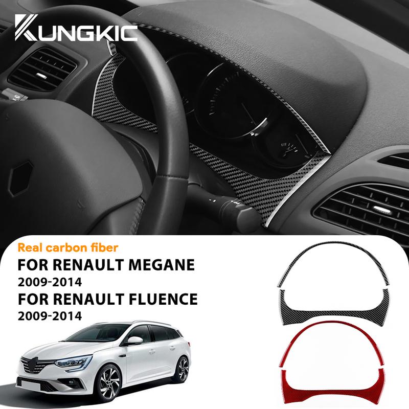 Real Soft Carbon Fiber lnstrument Sticker For Renault Fluence Megane RS 2009 2010 2011 2012 2013 2014 2015 LHD RHD Accessories