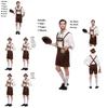 Costume di Alta Qualità da Uomo per l'Oktoberfest con Elegante Camicia Monocolore e Pantaloncini