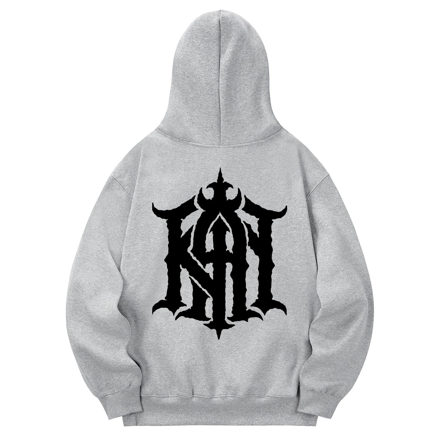 Khan 6312 Khg0182 The Khan Fleece-Lined Hoodie Gray L