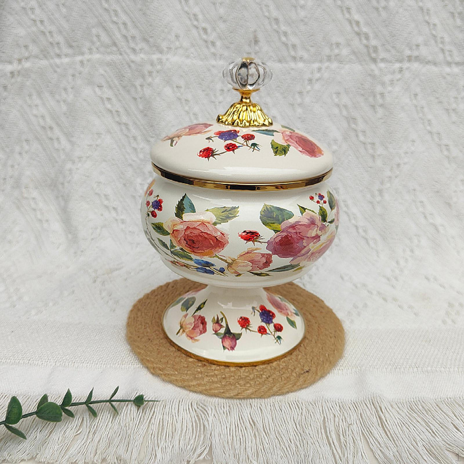 

Канистра для хранения электронной почты с цветочным узором для кухонной столешницы Red Flower