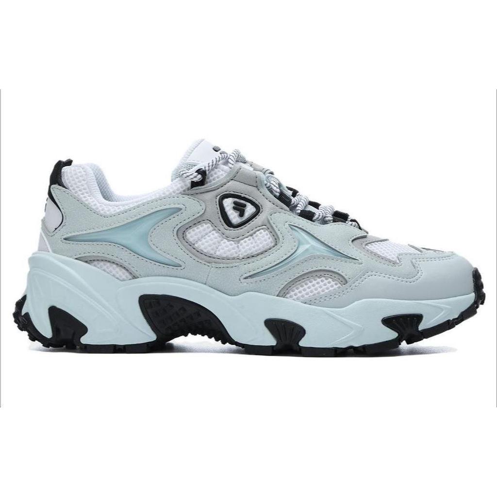 FILA Fusion Ancerus Plus One-Eyed Shoes TPU Fabric Synthetic Leather Sports Comfort Low-Top Dad Shoes Women sneaker Ice-Gray T12W321601FWI