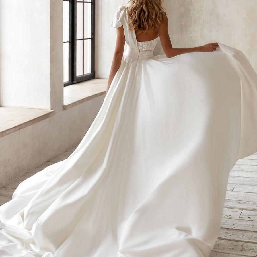 Women's Sexy Sleeveless Tail Wedding Dress Dress Dress