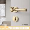 Golden Angel Handle Door Lock Zinc Alloy Mute Locks Bedroom Safety Lock Home Hardware Accessories Door Handle Silent Locks