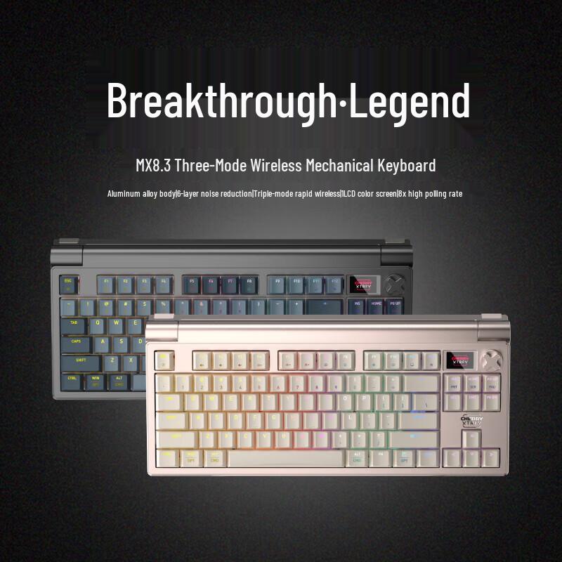 CHERRY MX 8.3 Tri-Mode Hot-Swappable RGB Mechanical Keyboard