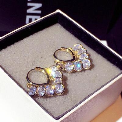 Hochwertige Zirkon-Inlay-Flash-Ohrringe - E002448