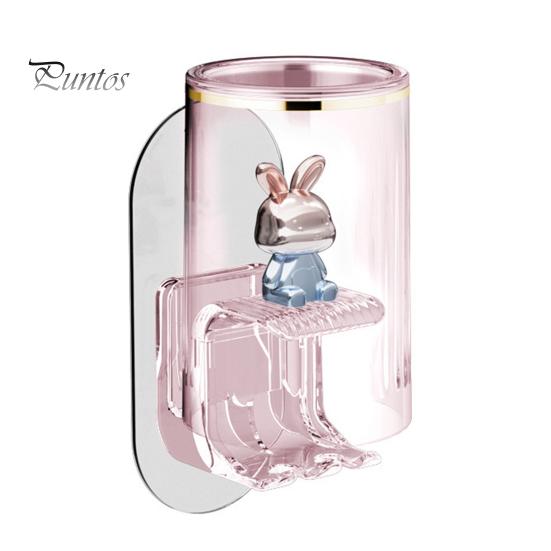 

Настенный держатель для зубных щеток Эффективный дренаж Простая установка Держатель для зубной щетки и ополаскивателя для полости рта Органайзер для ванной комнаты розовый