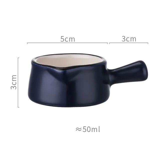 

Мини-керамическая соусница, молочник с ручкой, блюдо для приправ, стакан для уксуса, соусник, молочник, банка для кофейного сиропа, миски для макания