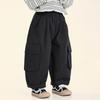 Boys Kids Loose Casual Solid Korean Style Long Trousers For Spring Autumn