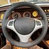 Black Car Steering Wheel Braid Cover For BMW E90 E91 E92 E93 E87 E81 E82 E88 X1 E84 Steering Wrap Microfiber Leather