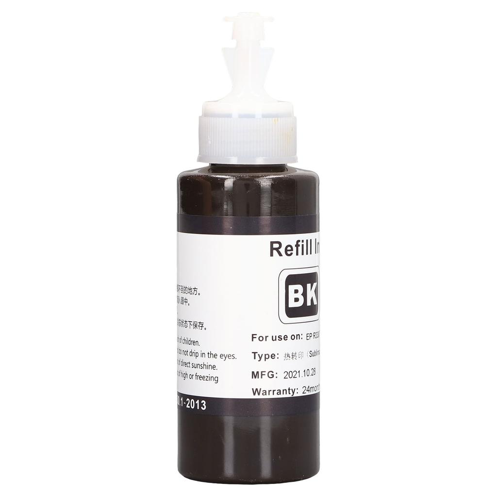 Sublimation Ink Refill Heat Transfer 100ML Digital Printing Accessory for R330 230 T60 T50 BK