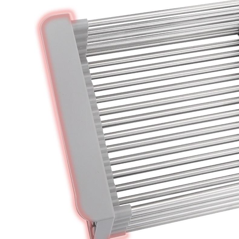 Drain Basket, Retractable Stainless Steel Sink Strainer Drain, Household Storage Rack