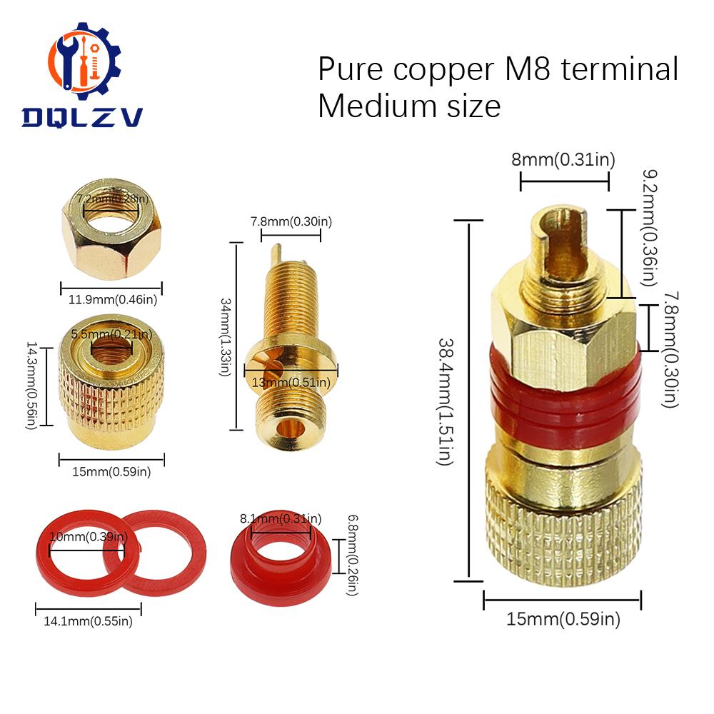Gold Plated Amplifier Speaker Terminal Binding Post Banana Plug Socket Connector Suitable for 4mm Banana Plugs Connector