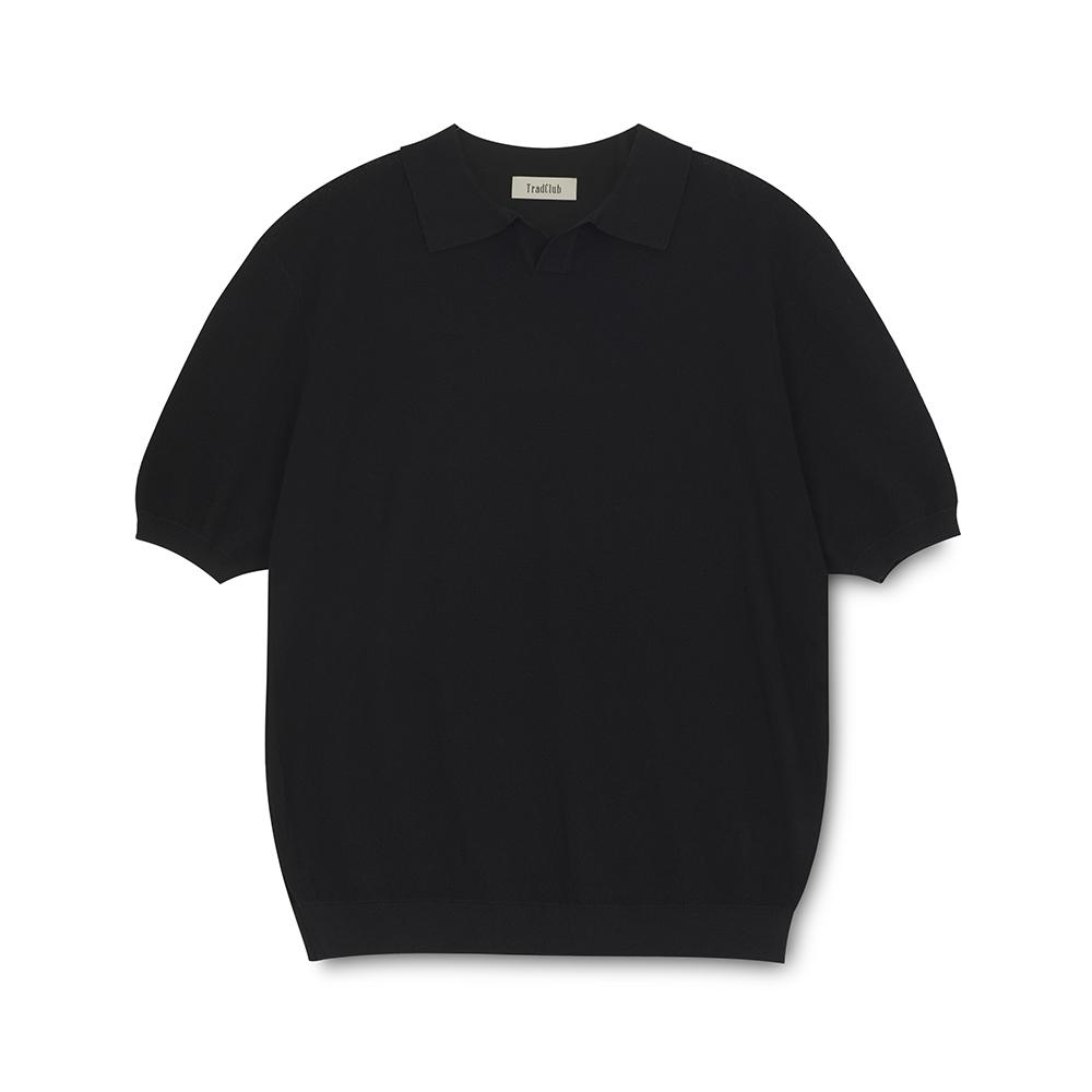 TRADCLUB [2Pack] Cool Summer Open Collar Short Sleeve Knit (5 Colors) (Type B)