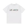 Off-White New Color Letter Arrow Pattern Round Neck Pullover Short Sleeved Men's and Women's T-shirts for Spring and Summer 2025