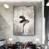 Elegant Ballerina Figure Art Canvas Painting Modern Wall Art Posters Prints Wall Pictures for Living Room Home Cuadros Decor