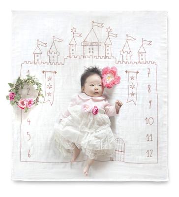 Ornet Swaddle Triple Gauze Blanket Number Palace Beige