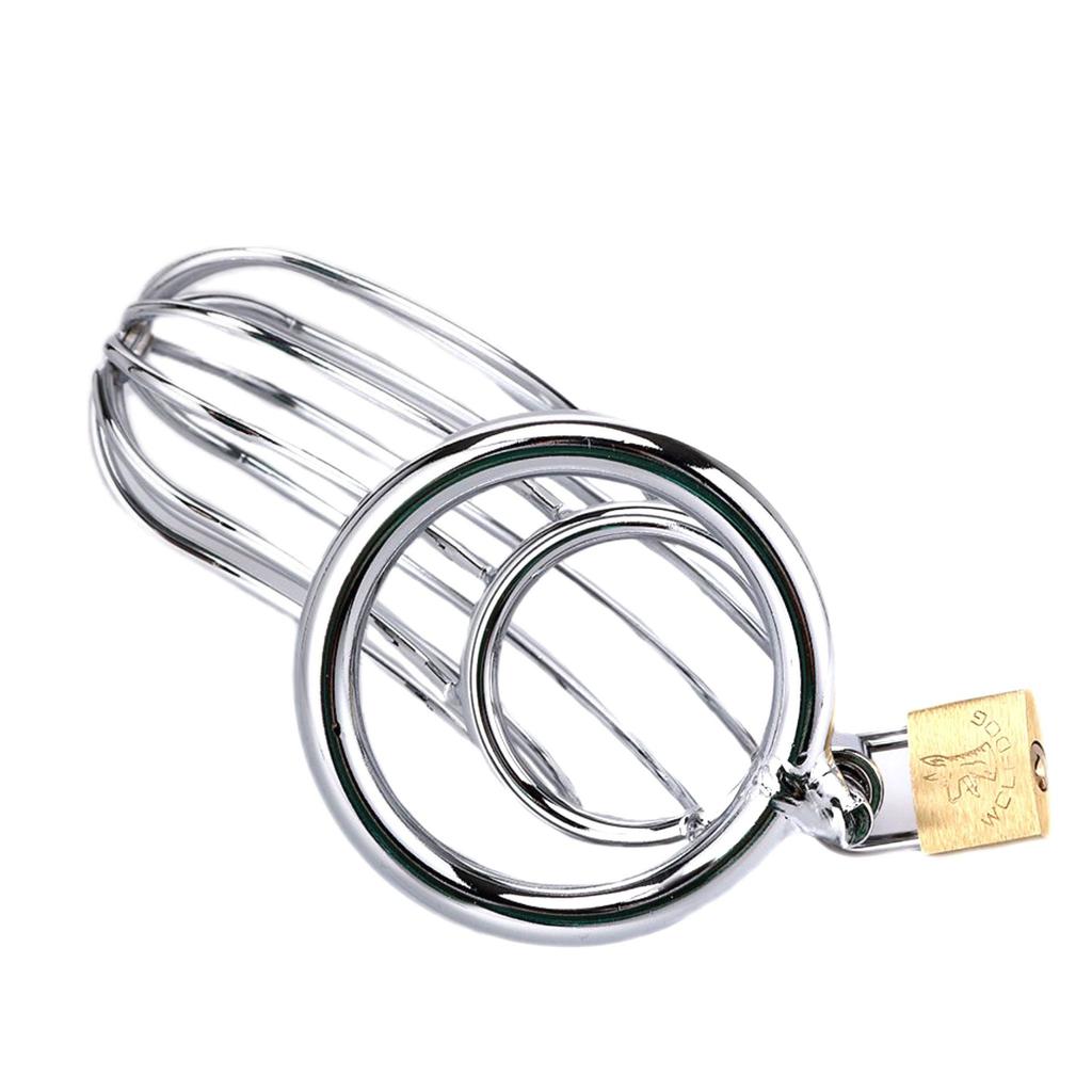 Cock Cage Sex Toys for Men Lockable Stainless Steel Penis Cock Ring Sleeve Lock Male Chastity Belt