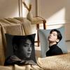 Singer Cha E-Eun W-Woo Cushion Cover Silky Short Plush With Invisible Zipper Dustproof Sofa Pillow Cover For Home Decor