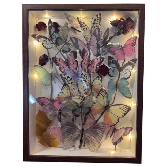 3D Butterfly Wall Decor Removable PVC Butterflies Wall Stickers Multi-Size DIY Removable Wall Art Decal for Kids Bedroom Nursery TV Background
