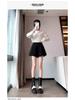 Women's Elastic Waist Woolen A-Line Shorts - Autumn/Winter 2024, Versatile Loose-Fit Bootcut for a Slimming Casual Look