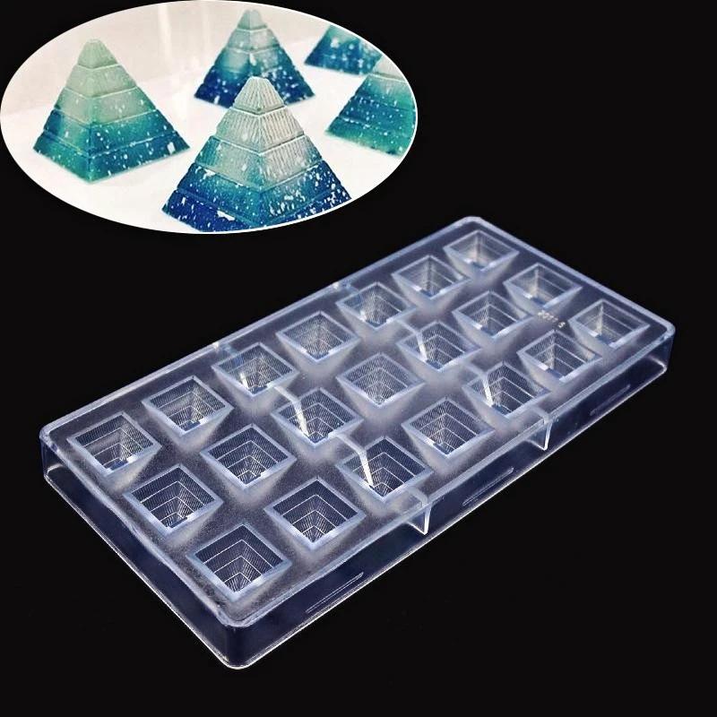 DIY Baking Mold Hard Plastic Pyramid Chocolate Mold 21 Creative Starry Sky Chocolate Mold