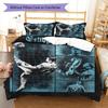 Erling Haaland Pride Bedding Quilt Set Quilt Cover Pillowcase Home Decoration Birthday Gift (1 * duvet cover + 2 * pillowcase, without core)