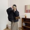 Short Horn Buckle Down Jacket Women's Winter New White Duck Down Bread Jacket Stand-up Collar Loose and Sweet Coat