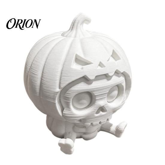 Dark And Pastoral Halloween Ornament Pumpkin Skull Ornament, Hollow Ghost Face Design, 3D Printed Unique Decor Detailed Layered Figurine, for Desktop