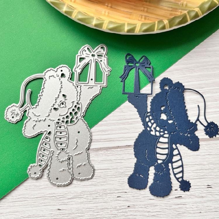 Metal Cutting Dies Bear Gift Box Card Embossing DIY Photo Album Template Mold