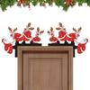 2pcs Christmas Door Corner Decorations Wooden Christmas Deer Door Frame Hangings Creative Door Corner Table Ornaments