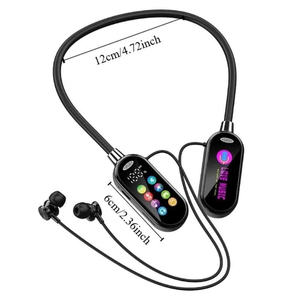 HiFi Sound Bluetooth Earphones LED Display Noise Reduction Earbuds Neckband Headsets Travel