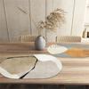 Waterproof Oval PVC Leather Table Mats High Temperature Resistance Placemat Coasters  Bathroom