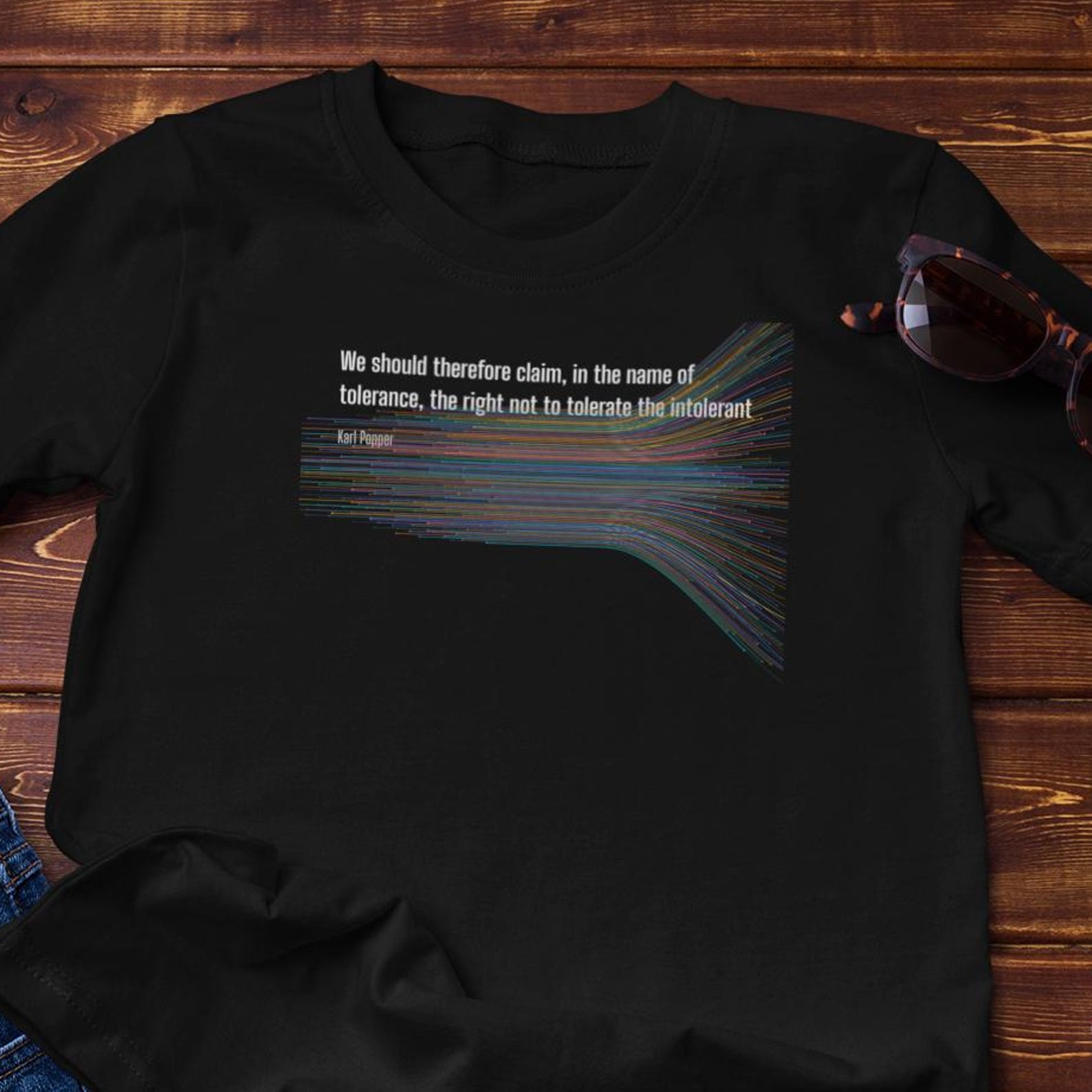 Karl Popper Tee | Paradox of Tolerance - Cotton T-Shirt S