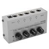 4 Channel Headphone Amplifier Stereo Earphone Splitter with Power Adapter