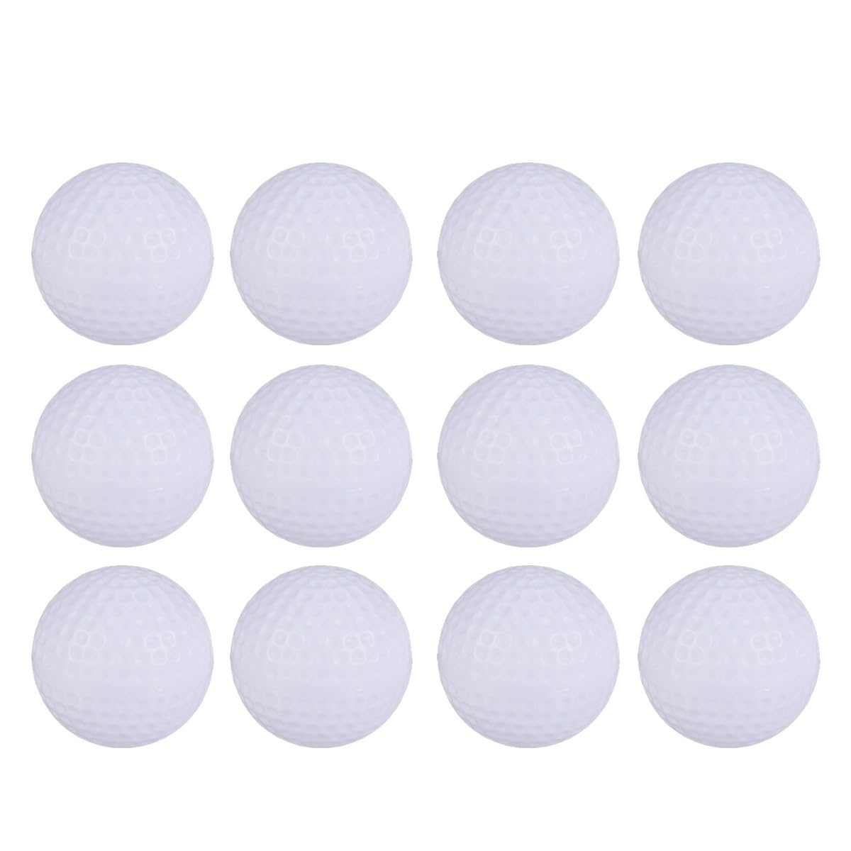 

EXCEART Plastic Golf Practice Ball Hollow Small Hollow Ball Training Golf Ball Home Placement Practice Backyard Swing Practice White 12 Pieces