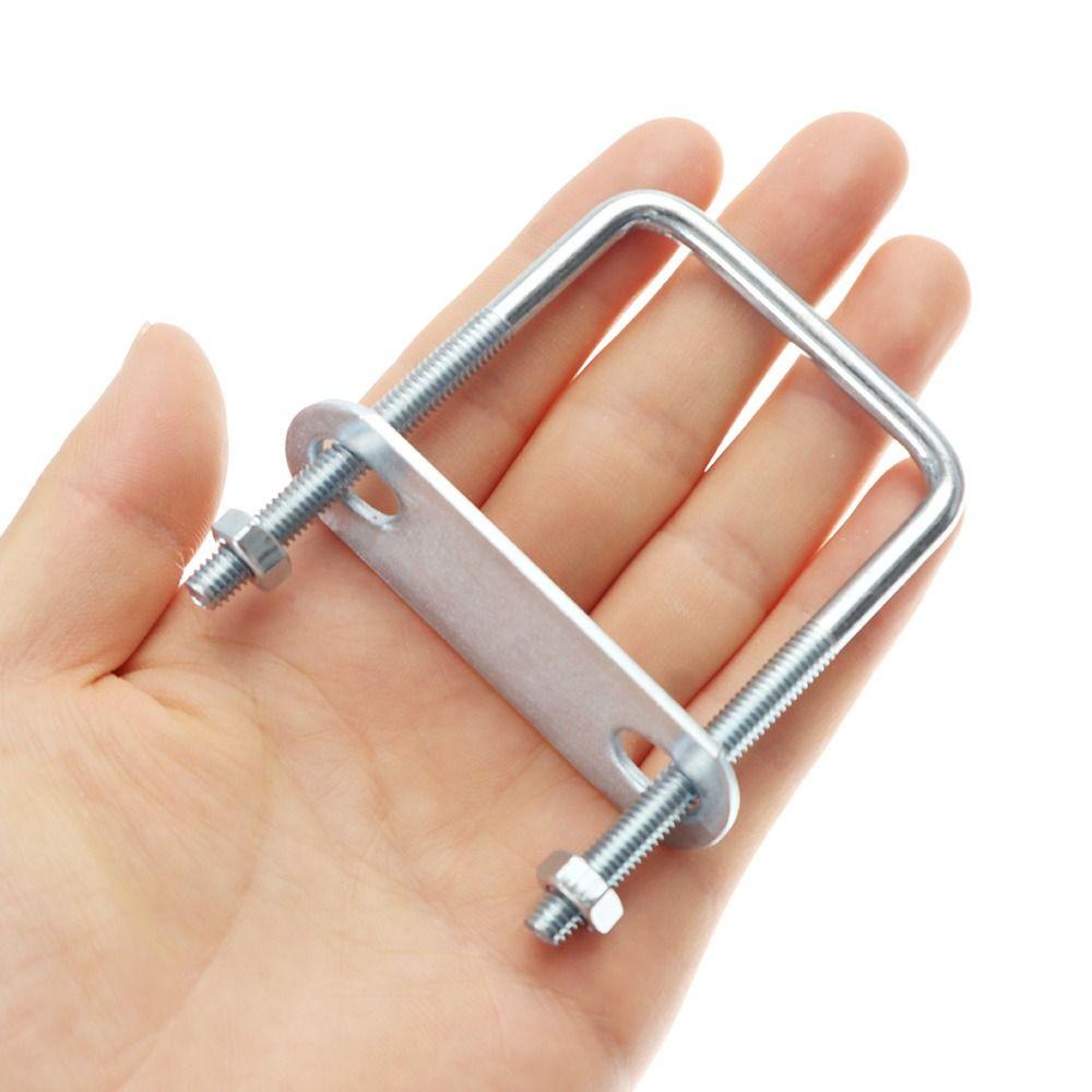 2Sets With Baffle Square Clamp Right Angle U-bolt Squa Bolt New Pipe U-clamp