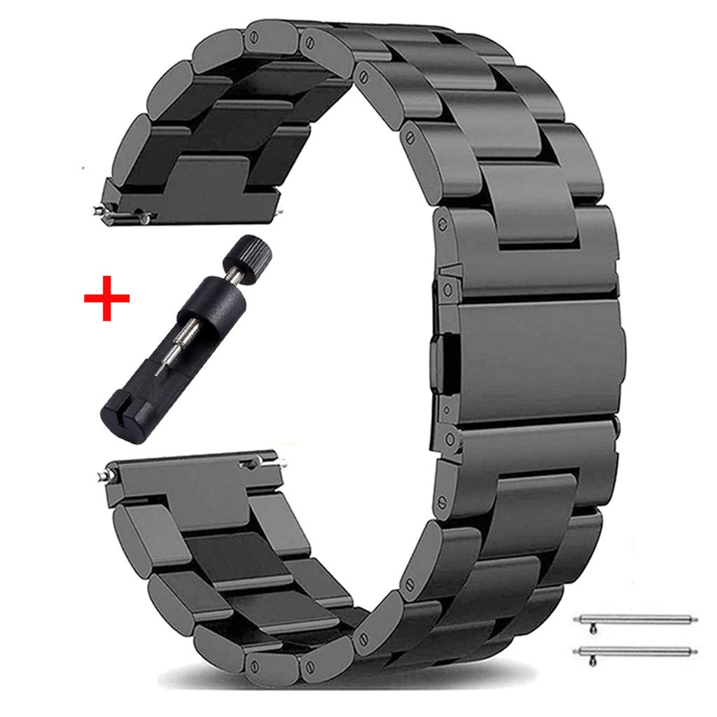 22mm 20mm 18mm Metal Strap for Samsung Galaxy Watch 3 4 Active2 S2 Gear S3 Gt 2 Huawei GT2/Amazfit GTR Stainless Steel Bracelet Gift for Mother's Day