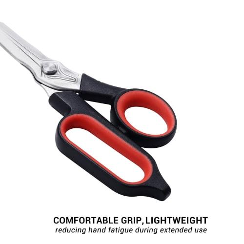 LIVINGO Damascus Scissors - Premium Heavy-Duty Steel, Sharp Blades, Ideal for Cutting Fabric, Cardboard, and Metal Wire, Retro Industrial Design, with