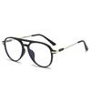 Vintage Lesebrille mit Doppelsteg für Herren Anti-Blaulicht Quadratischer Rahmen Alterssicht Brille
