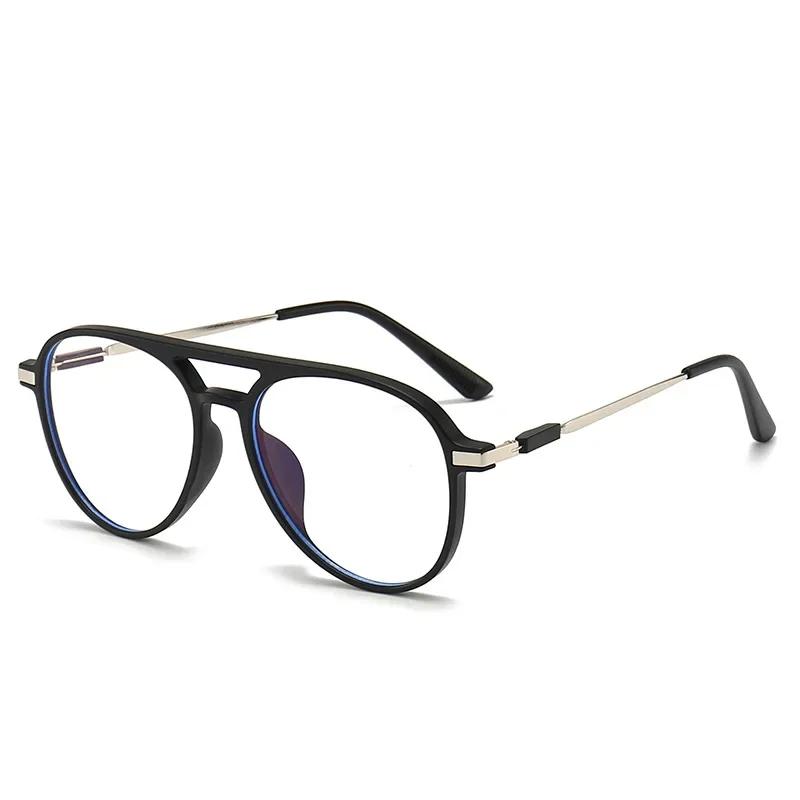 

Vintage Double Beam Reading Glasses for Men Anti Blue Light Square Frame Presbyopia Eyeglasses Finished Prescription Eyeywear 1.0