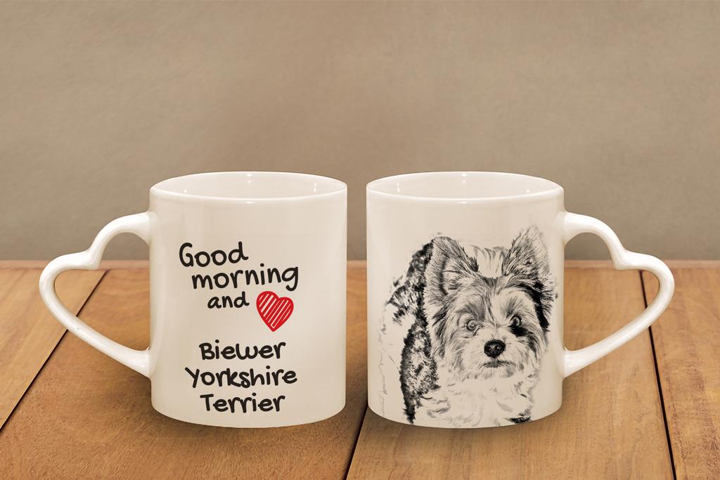 Biewer Yorkshire Terrier - Cup with a Dog, Adorable Cup with a Heart-shaped Handle, Universal Gift from the Art-Dog Brand