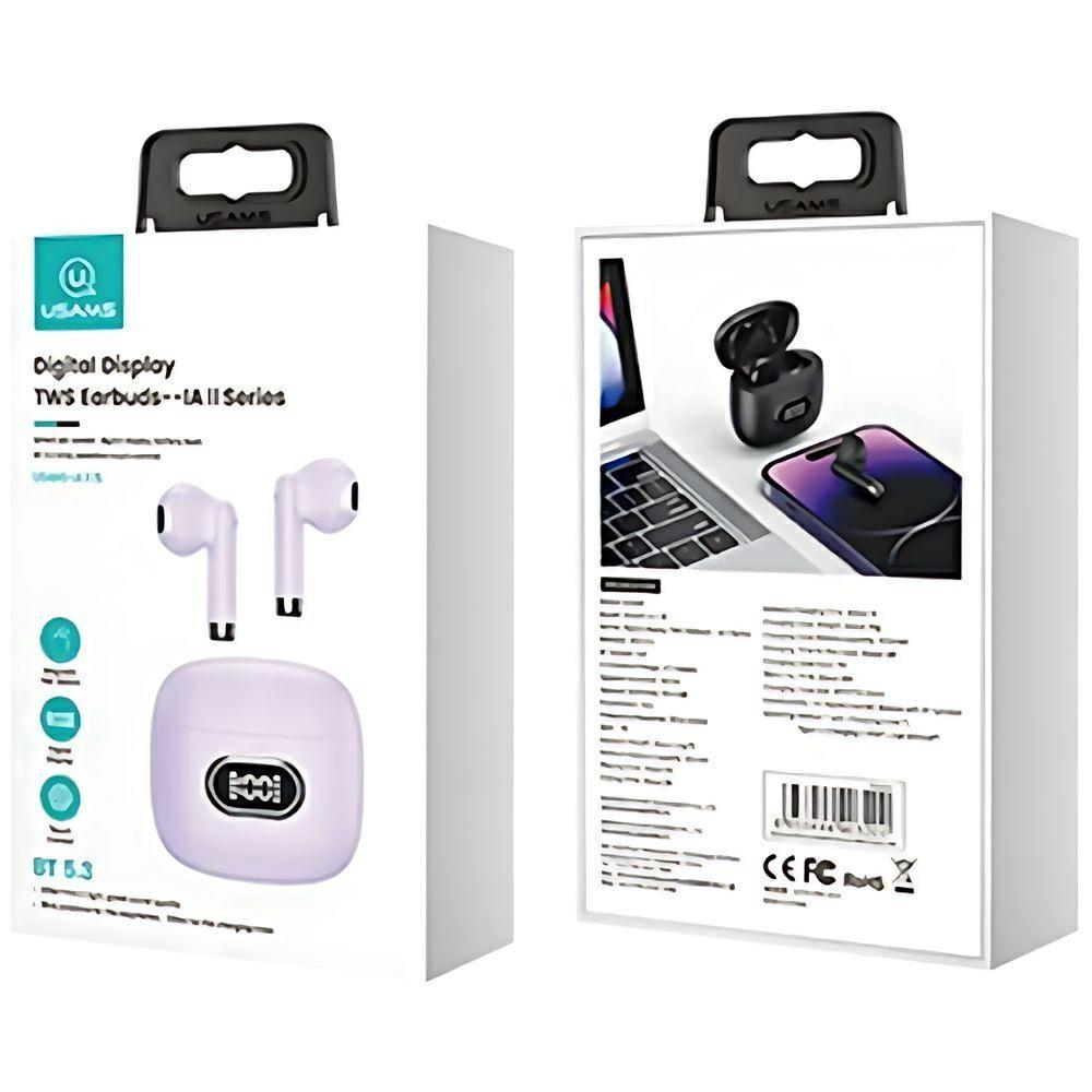 Usams Słuchawki Bluetooth 5.3 Tws Ia Iiseries Bezprzewodowe Purpurowy/Purple Bhuiaii03 (Usams-Iaii15)