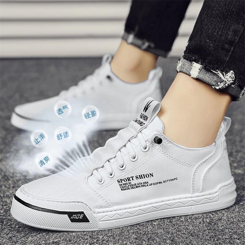 Green MEN'S Casual Shoes, Ice Silk Canvas Shoes, MEN'S Walking Shoes, Outdoor Sports Shoes, MEN'S Breathable Shoes, White Sports