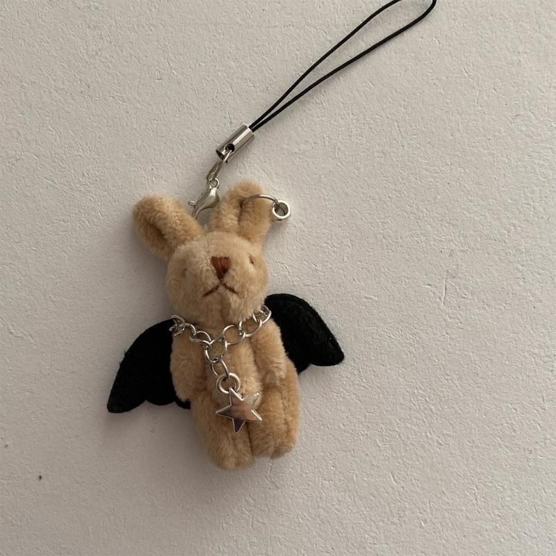 Rabbit Keychain Handbag Hanging Pendant Keyrings Alloy Material Gift for Women